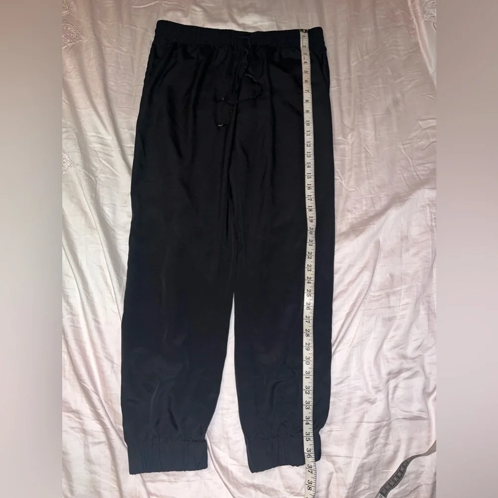 Michael Kors Black Jogger Pants Drawstring Elastic Waist Pockets Size 8